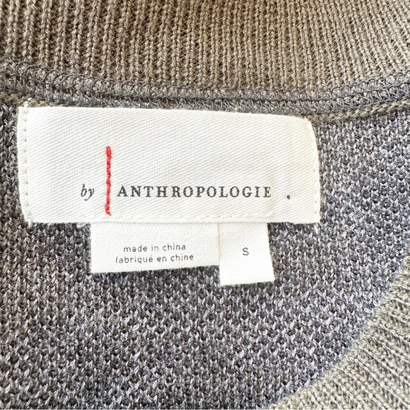 by Anthropologie Ethan Crew Neck Leopard Print Sweater Green Gray Black Small - Picture 6 of 9